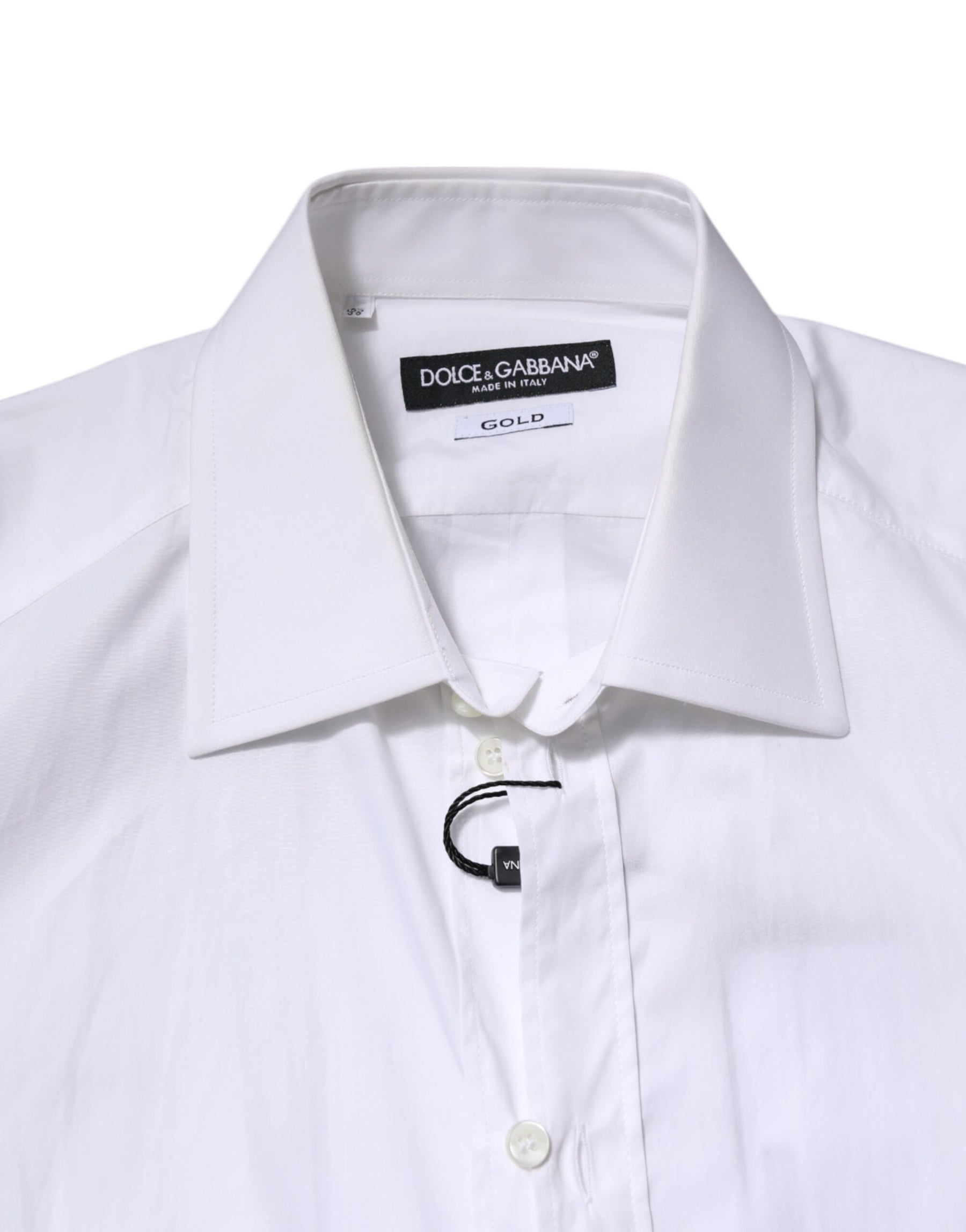 Dolce & Gabbana White GOLD Long Sleeves Dress Men Formal Shirt | Regal Royce