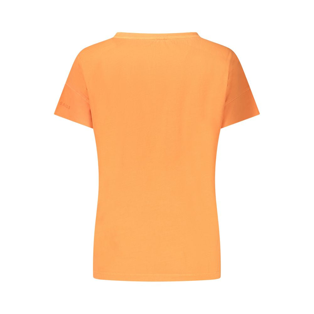 North Sails Orange Cotton Women T-Shirt | Regal Royce