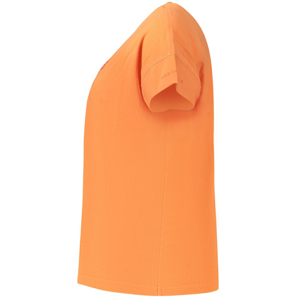 North Sails Orange Cotton Women T-Shirt | Regal Royce