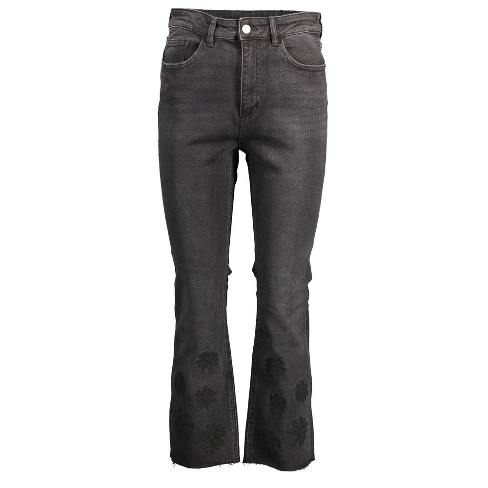 Desigual Black Cotton Women Jeans | Regal Royce