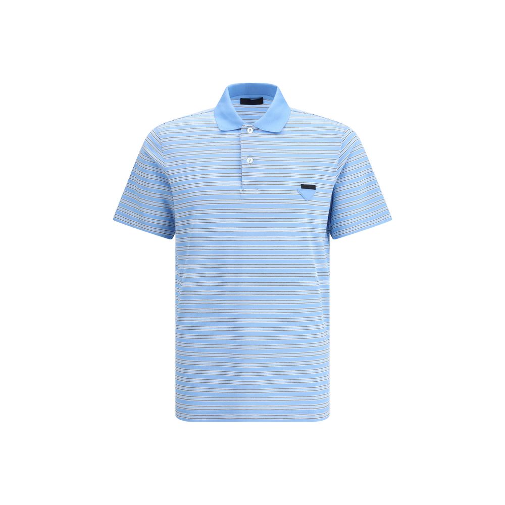Prada Light Blue Cotton Polo Shirt | Regal Royce
