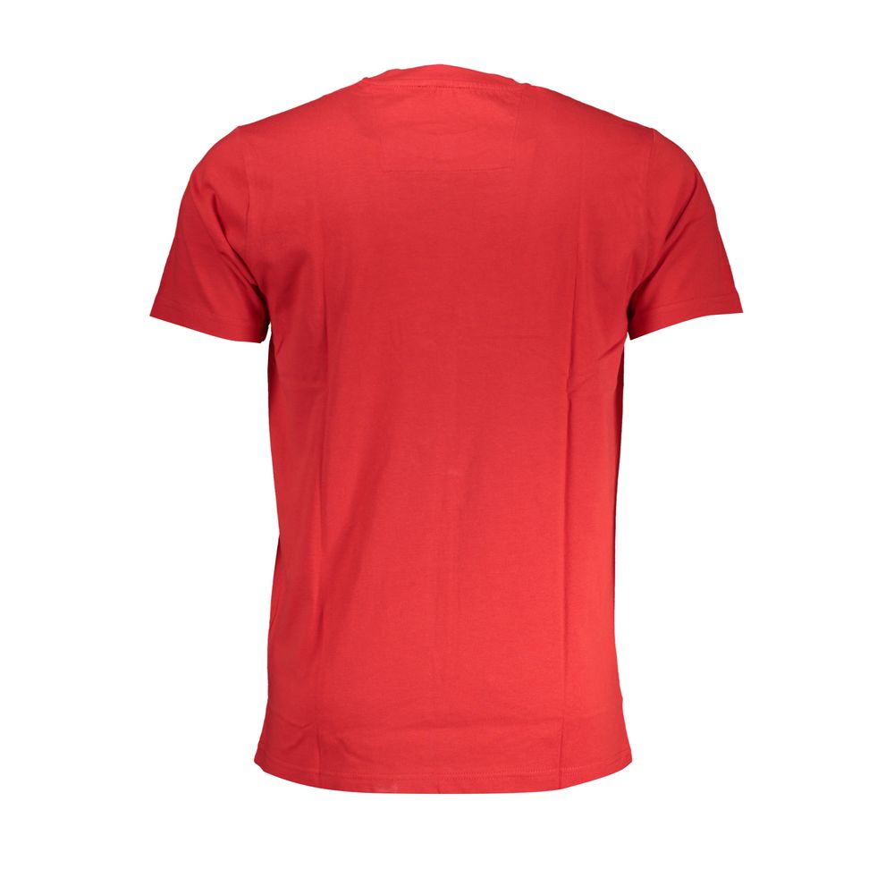 Cavalli Class Red Cotton Men T-Shirt | Regal Royce