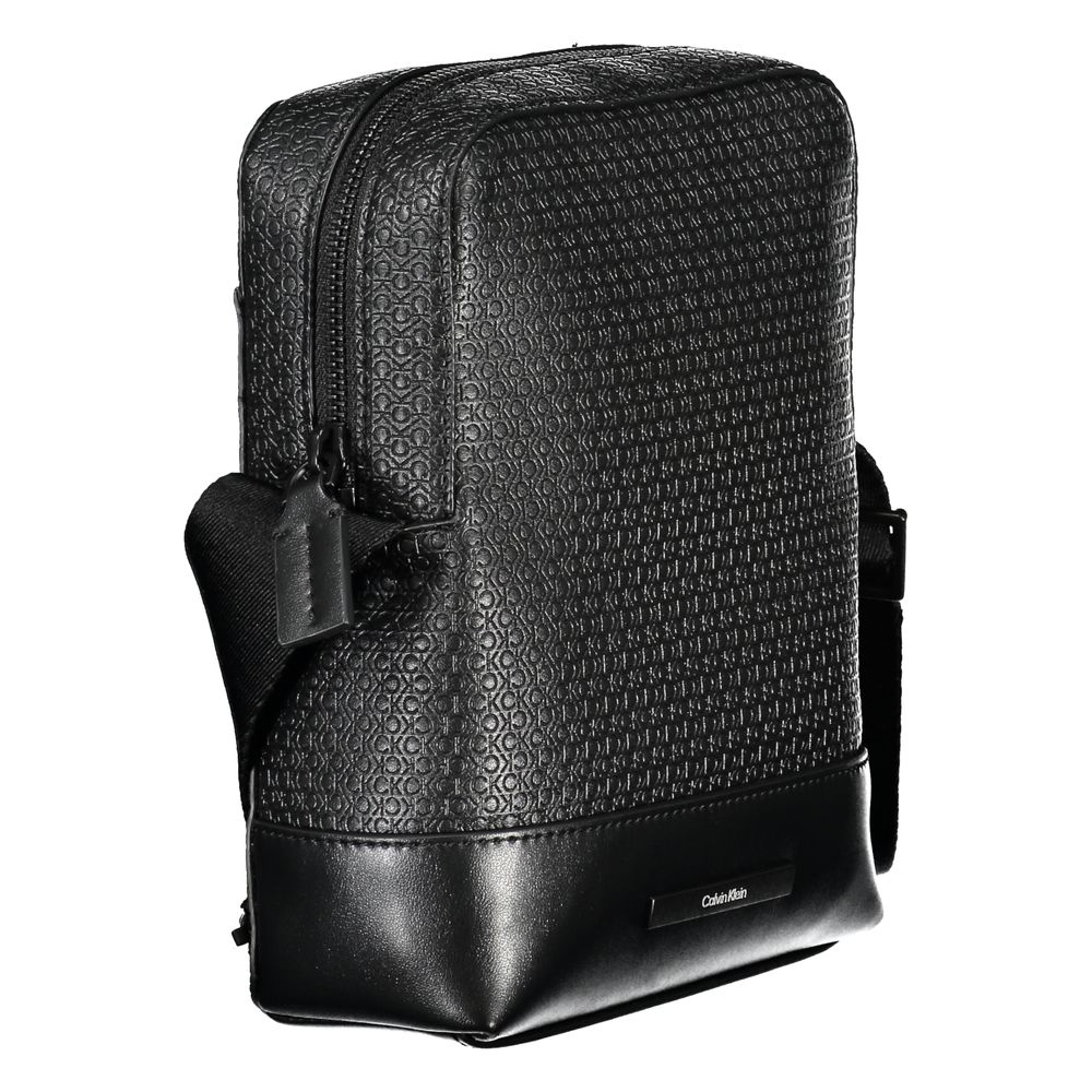 Calvin Klein Elegant Black Shoulder Bag with Contrasting Accents | Regal Royce