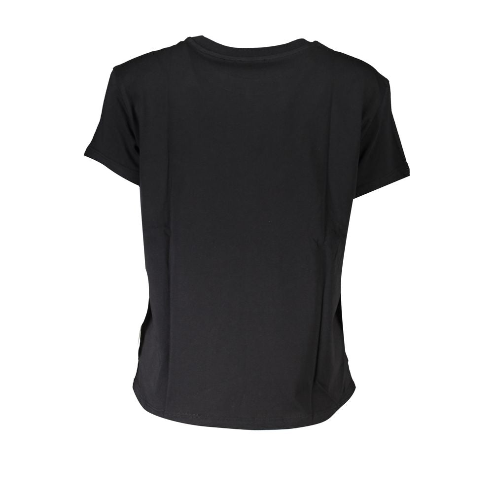 Patrizia Pepe Black Organic Cotton Women T-Shirt | Regal Royce