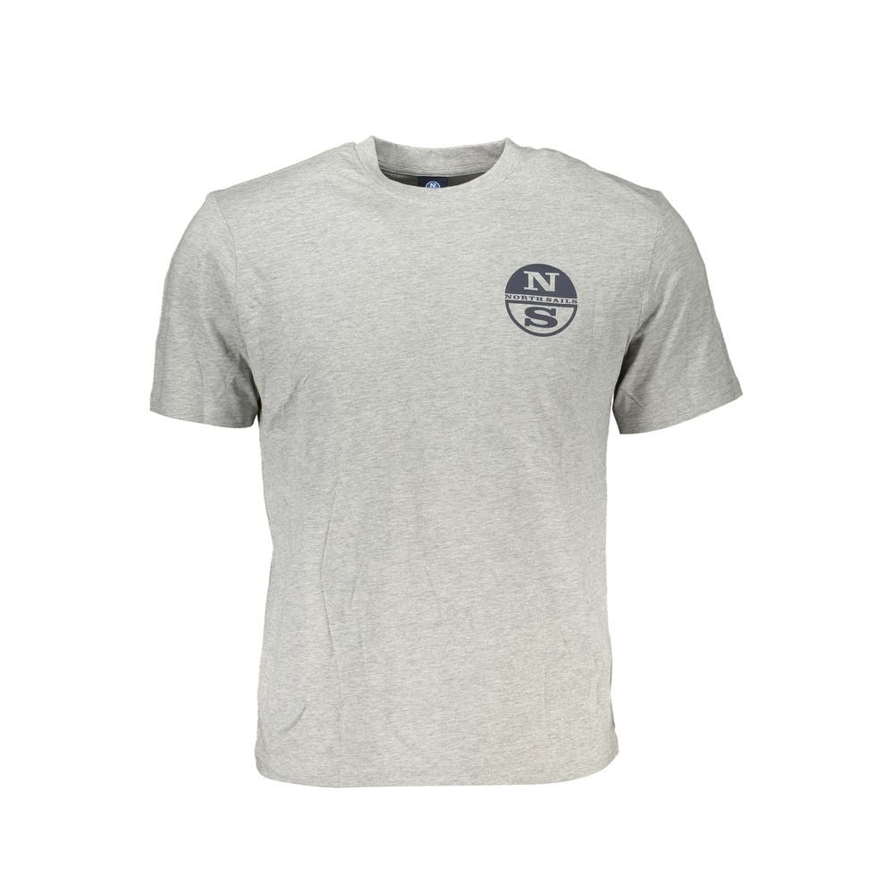North Sails Gray Cotton Men T-Shirt | Regal Royce
