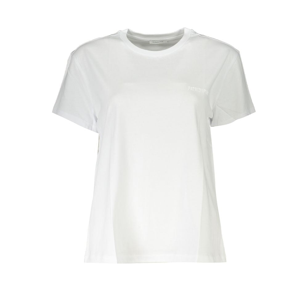 Patrizia Pepe Bianco Organic Cotton Women T-Shirt | Regal Royce