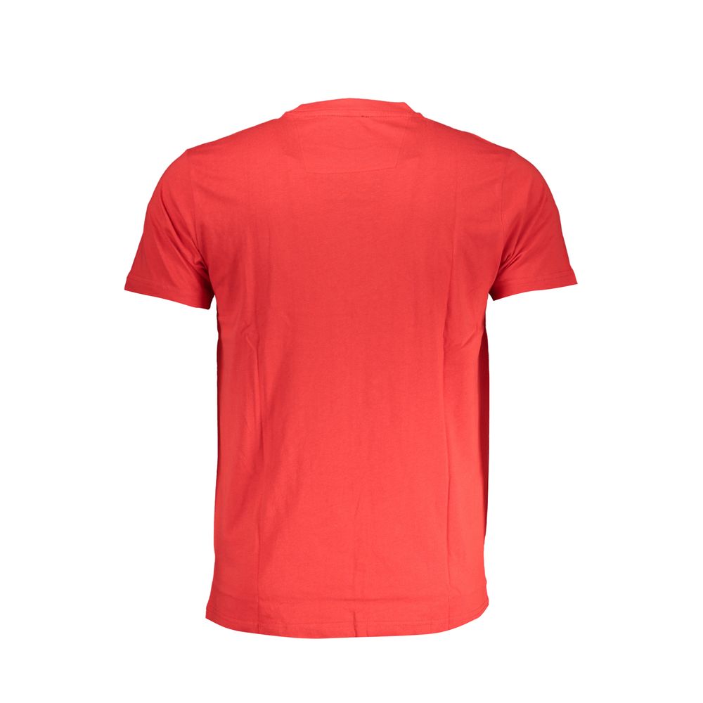 Cavalli Class Rosso Cotton Men T-Shirt | Regal Royce