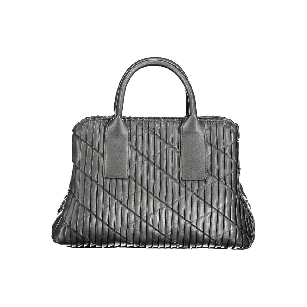 Mario Valentino Black Polyurethane Women Handbag | Regal Royce