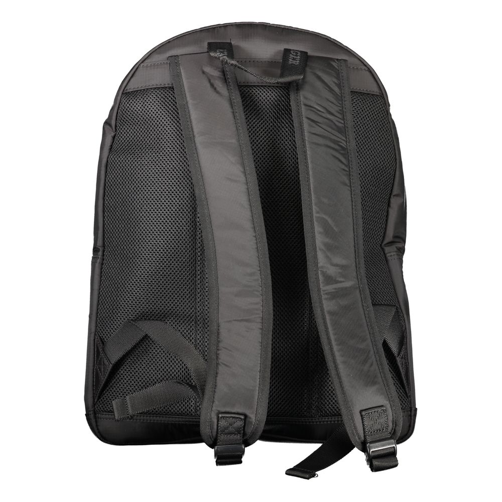 Tommy Hilfiger Black Polyurethane Men Backpack | Regal Royce