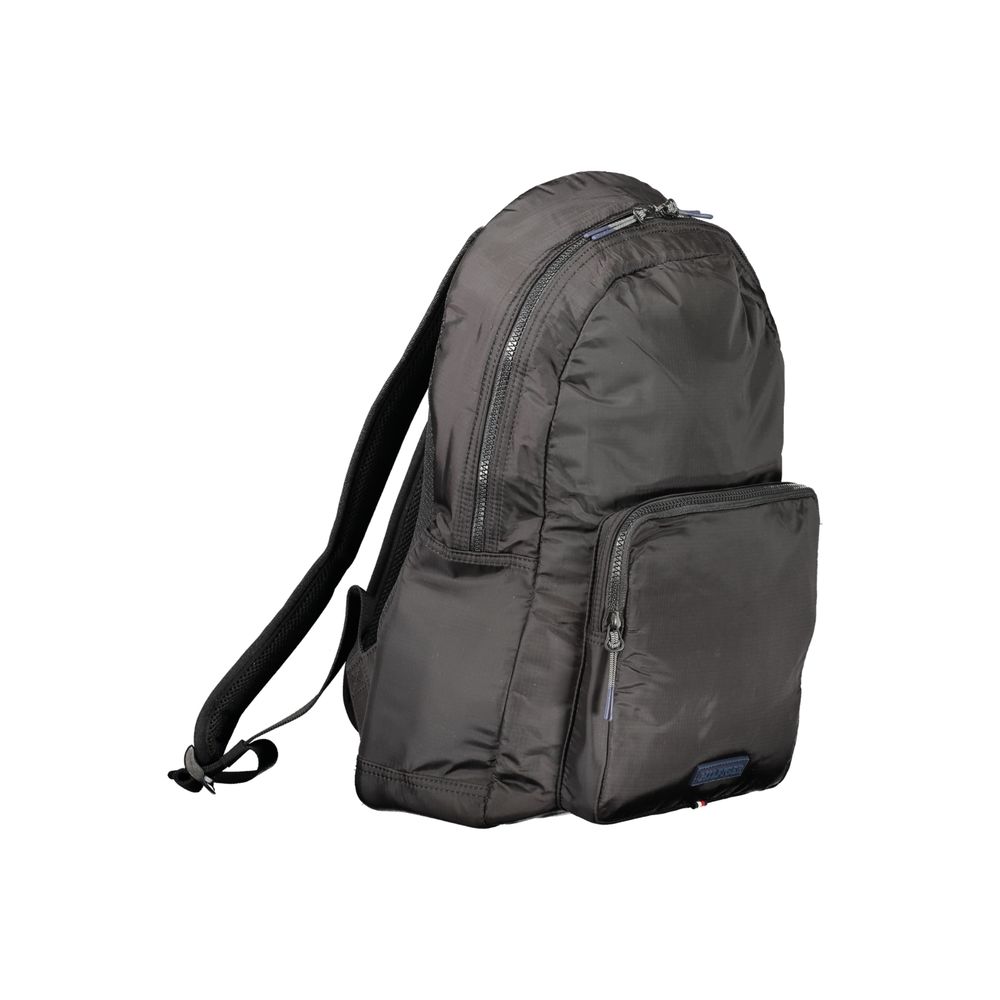Tommy Hilfiger Black Polyurethane Men Backpack | Regal Royce