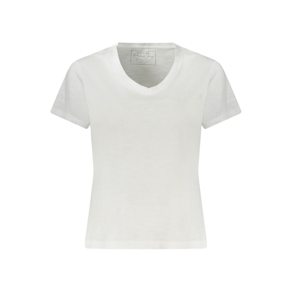 Guess Jeans Bianco Cotton Women T-Shirt | Regal Royce