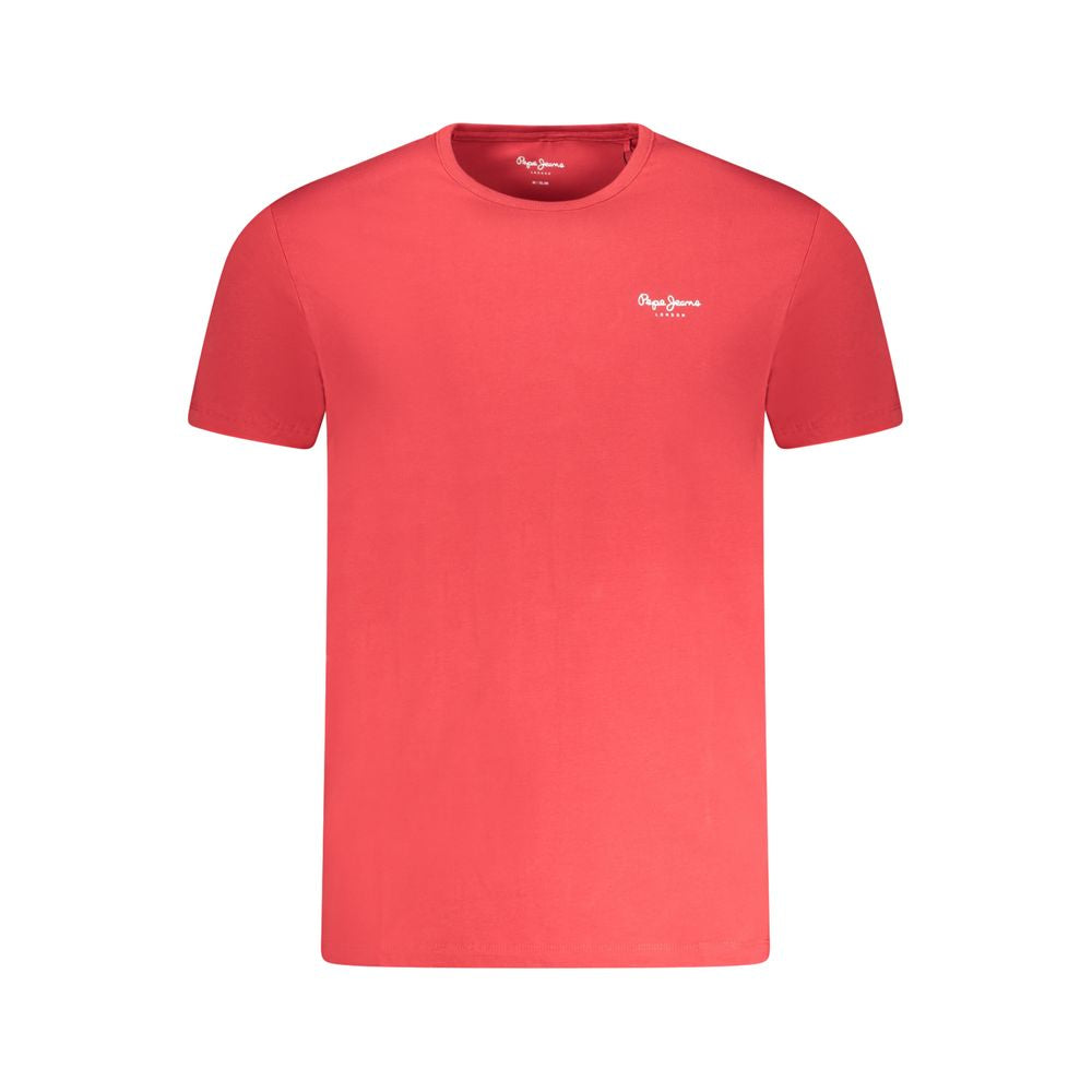 Pepe Jeans Red Cotton Men T-Shirt | Regal Royce