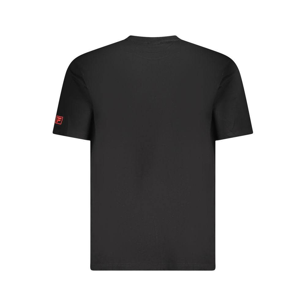 Fila Black Cotton Men T-Shirt | Regal Royce