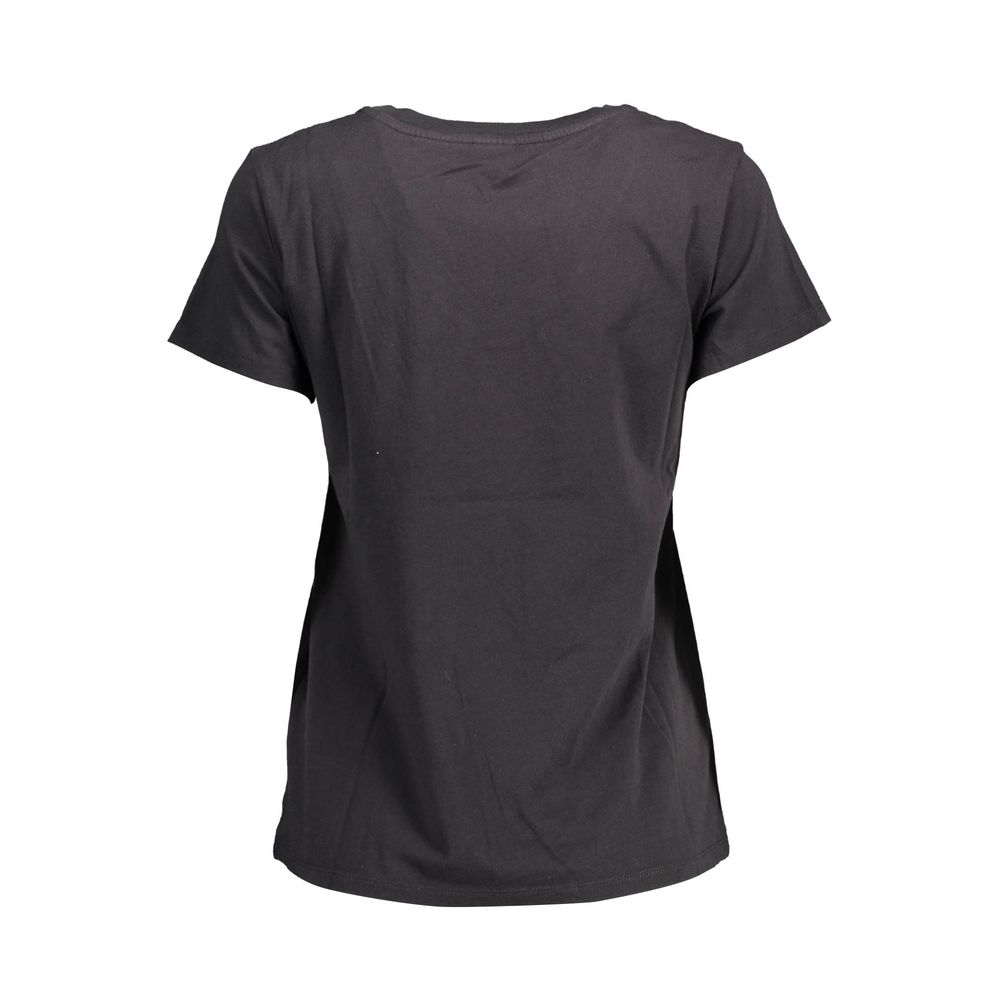 Levi's Black Organic Cotton Women T-Shirt | Regal Royce