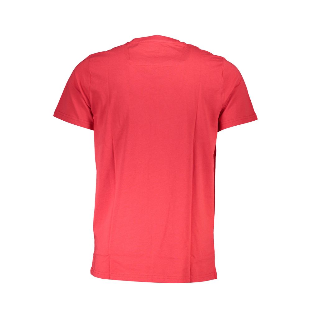 Cavalli Class Rosso Cotton Men T-Shirt | Regal Royce