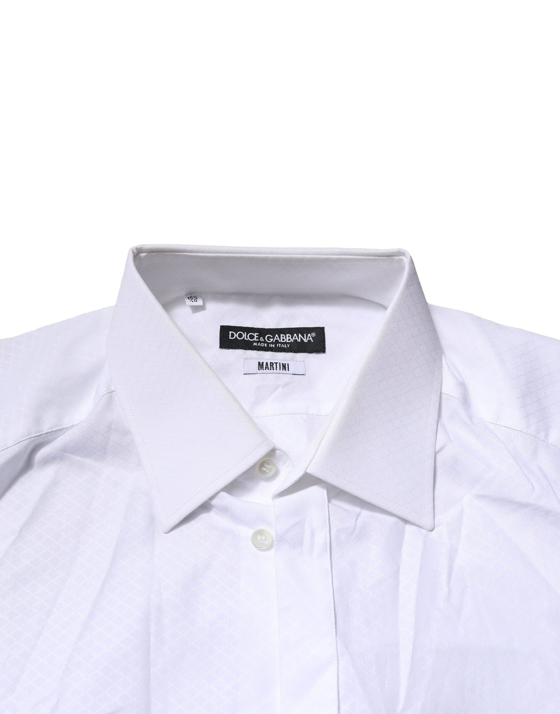 Dolce & Gabbana White MARTINI Cotton Men Dress Formal Shirt | Regal Royce