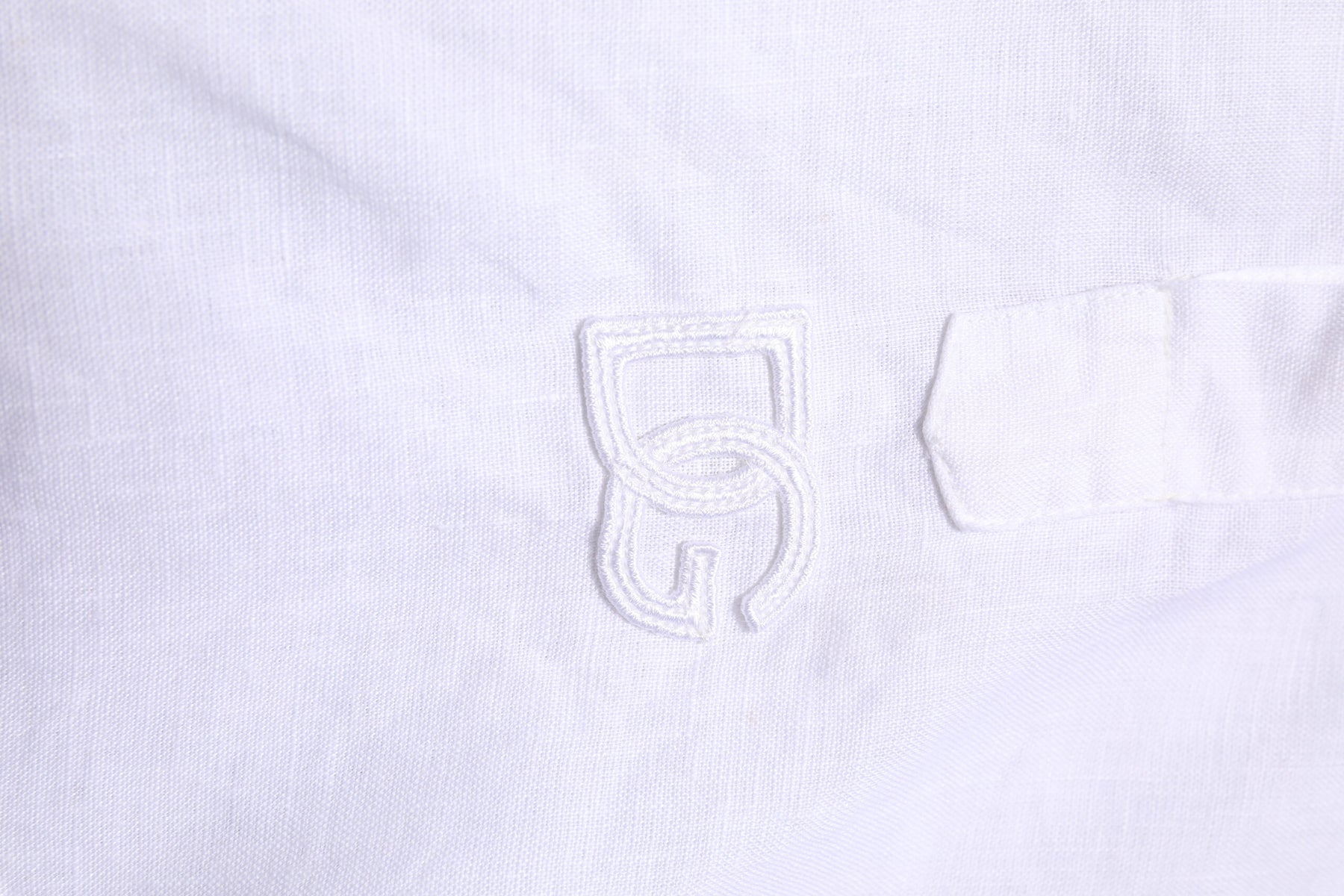 Dolce & Gabbana White Linen Long Sleeves Casual Men Shirt | Regal Royce
