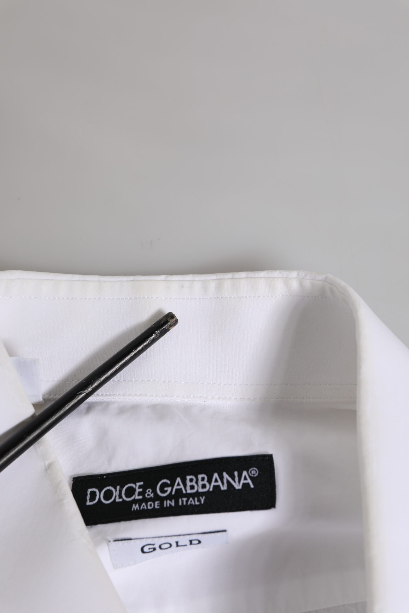 Dolce & Gabbana White GOLD Cotton Men Dress Formal Shirt | Regal Royce