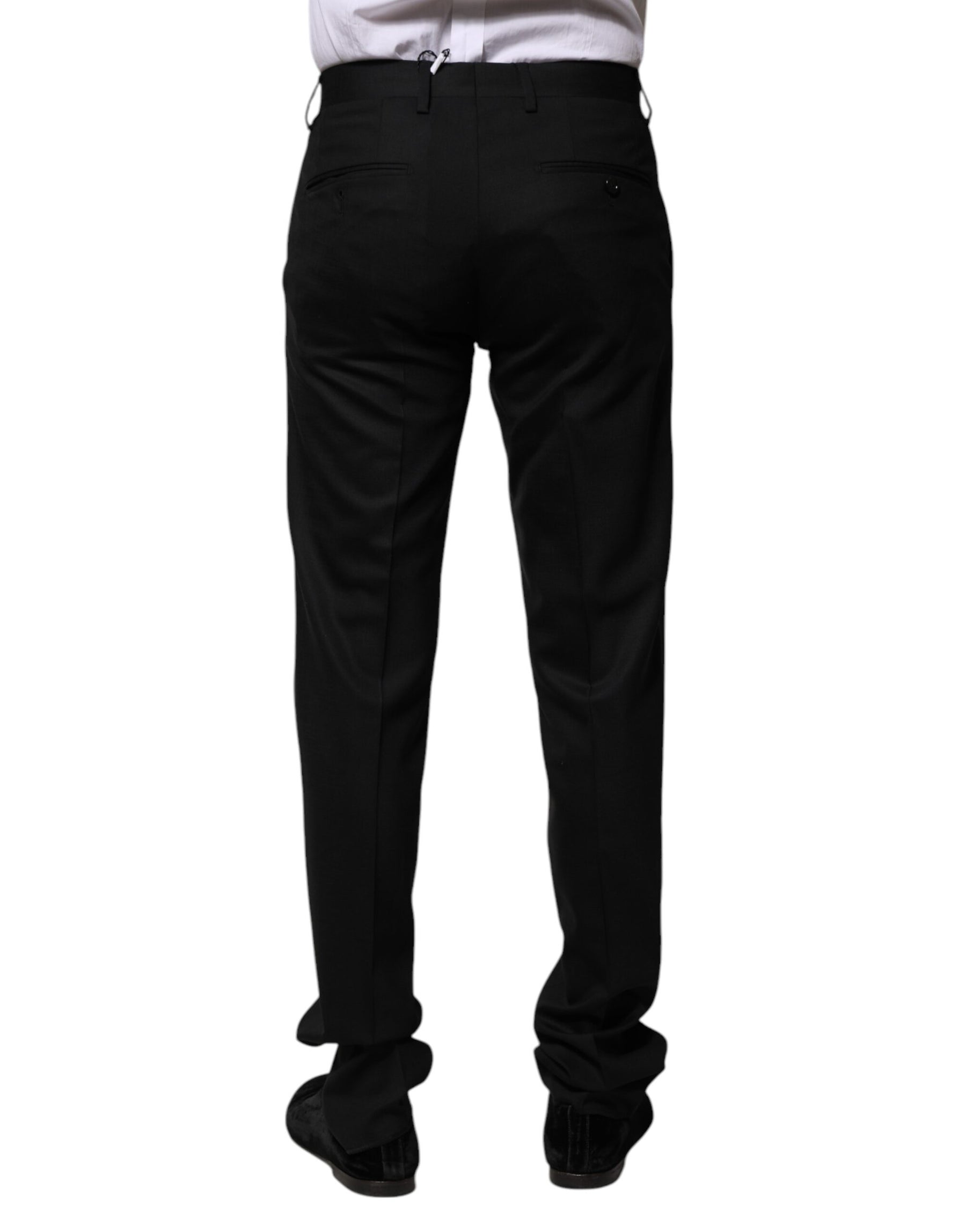 Dolce & Gabbana Black Wool Formal Dress Pants | Regal Royce