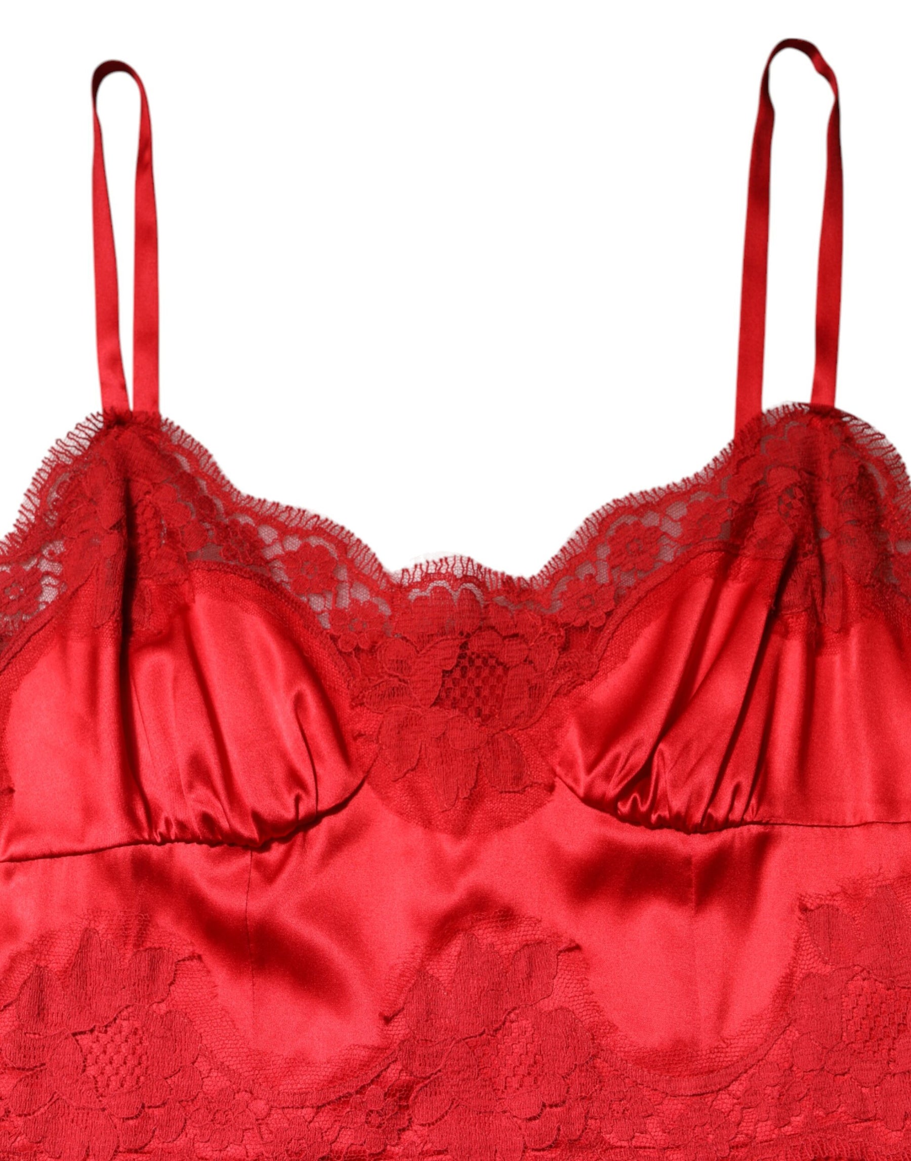 Dolce & Gabbana Red Silk Sleeveless Maxi Long Dress | Regal Royce