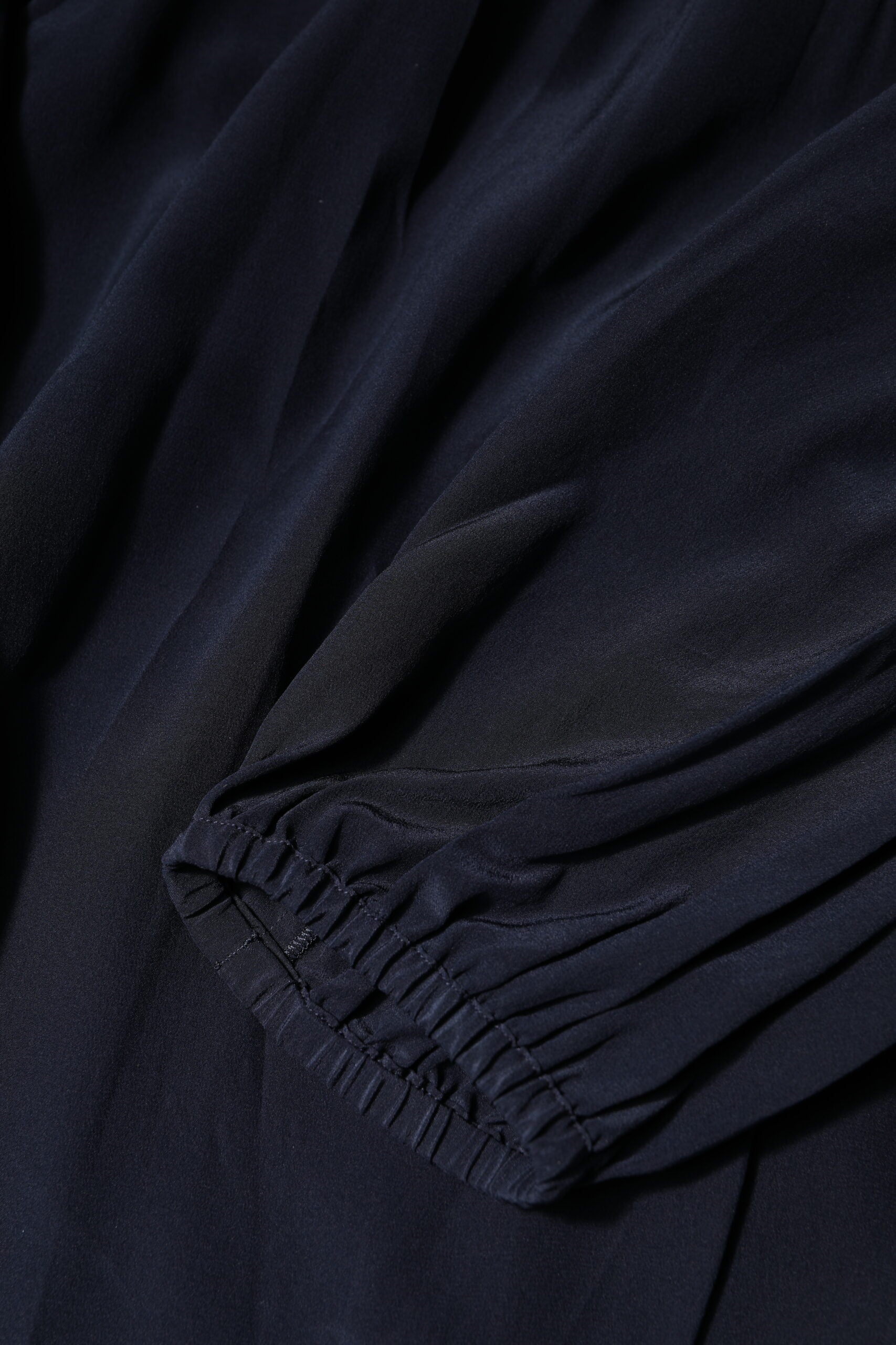 Dolce & Gabbana Blue Silk Mock Neck Long Sleeves Blouse Top | Regal Royce