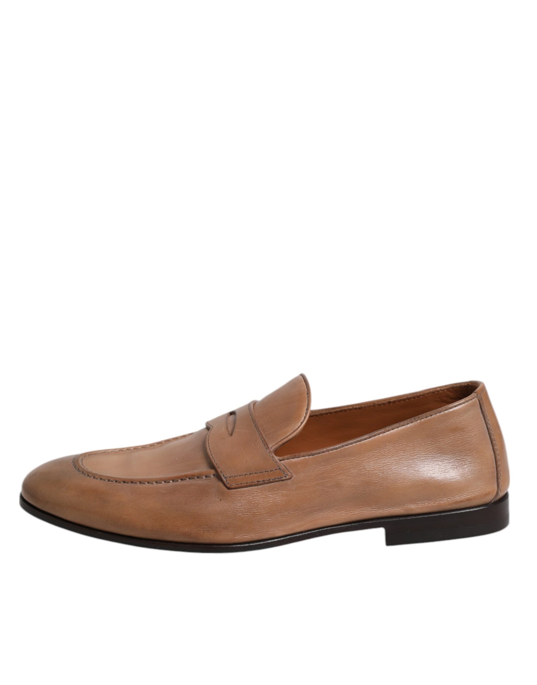 Brunello Cucinelli Brown Leather Loafer Dress Formal Shoes | Regal Royce