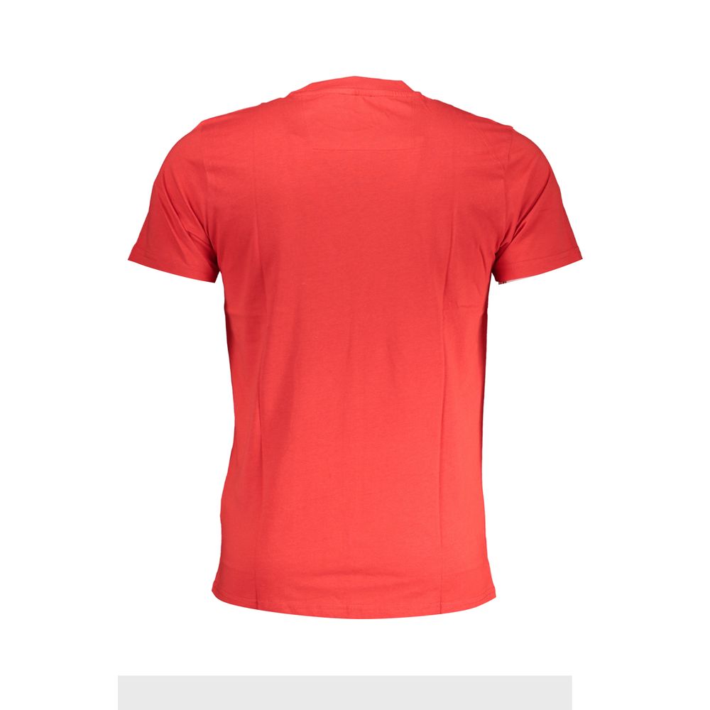 Cavalli Class Rosso Cotton Men T-Shirt | Regal Royce