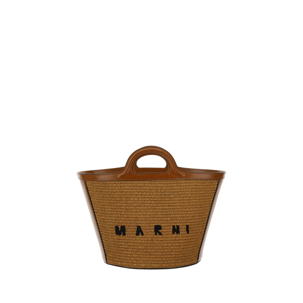Marni Brown Cotton Shoulder Bag | Regal Royce