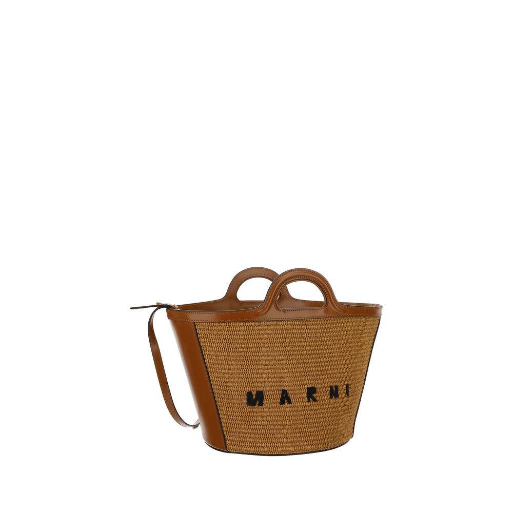 Marni Brown Cotton Shoulder Bag | Regal Royce
