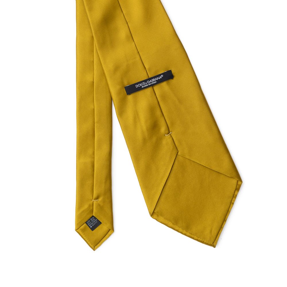 Dolce & Gabbana Yellow Silk Tie | Regal Royce