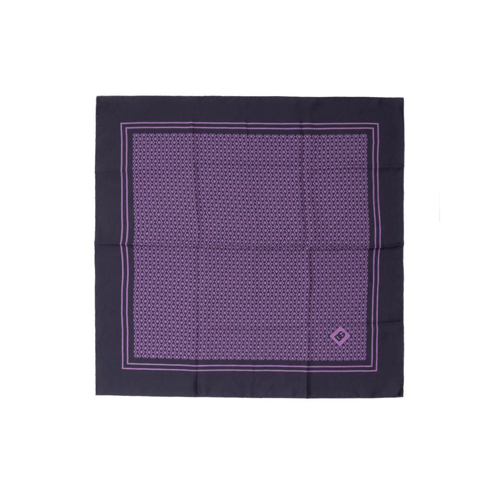 Dolce & Gabbana Purple Silk Pocket Square | Regal Royce