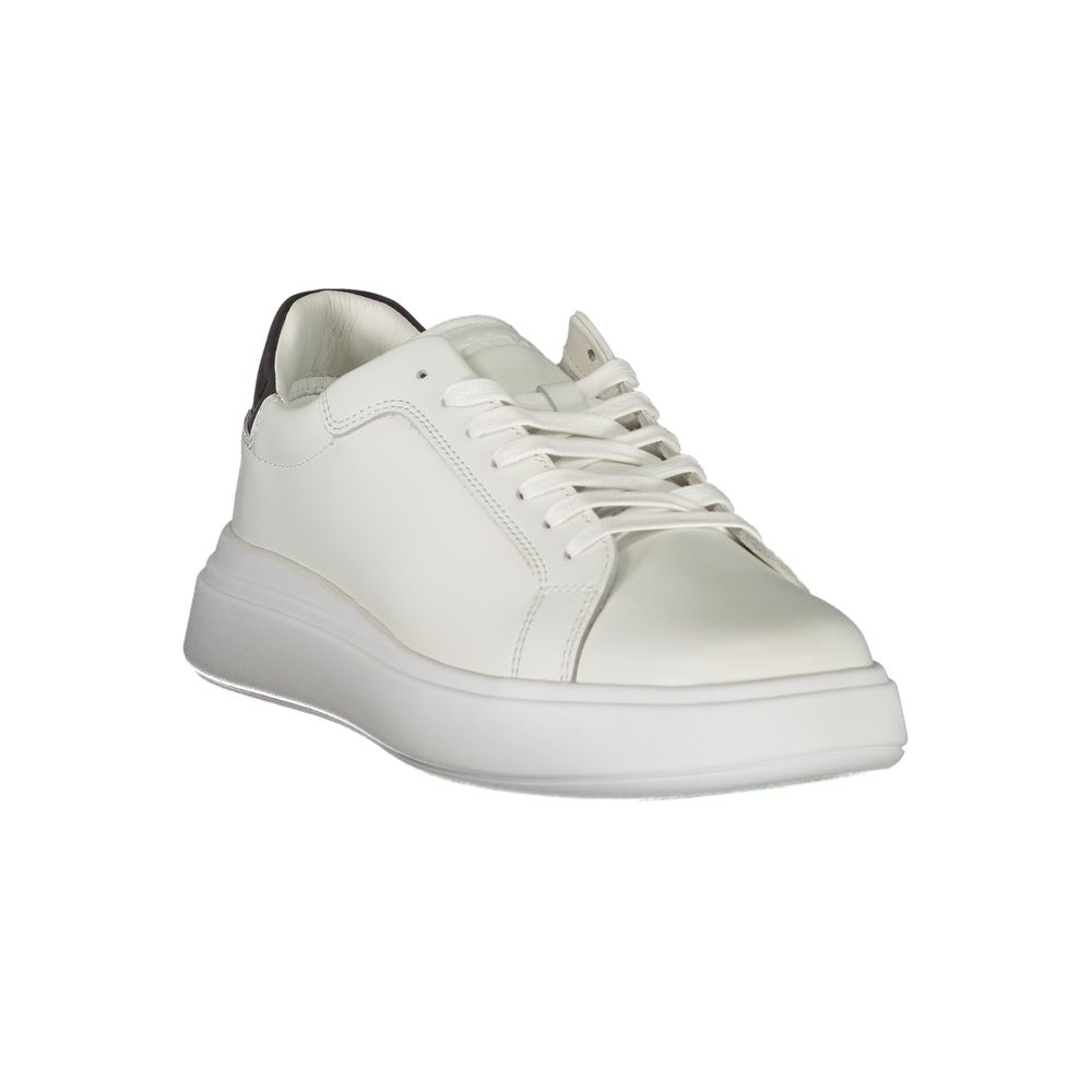 Calvin Klein White Leather Men Sneaker | Regal Royce