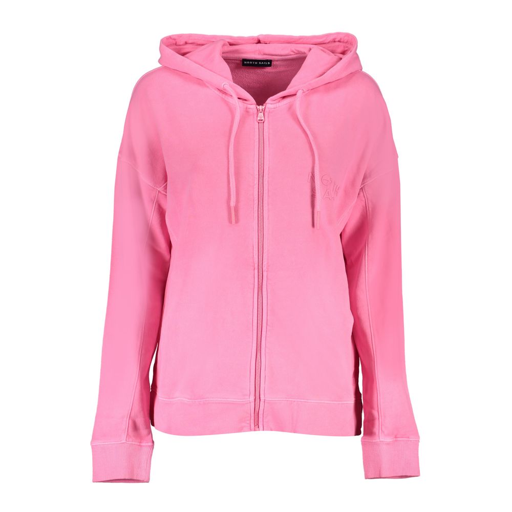 North Sails Pink Organic Cotton Women Sweatshirt | Regal Royce