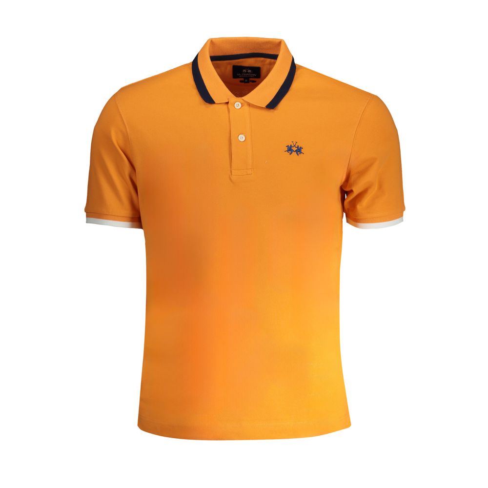 La Martina Arancione Cotton Men Polo | Regal Royce