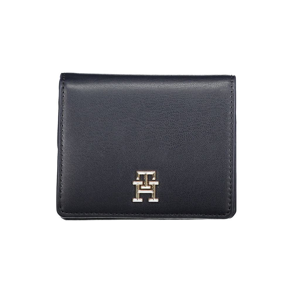 Tommy Hilfiger Blue Polyurethane Women Wallet | Regal Royce