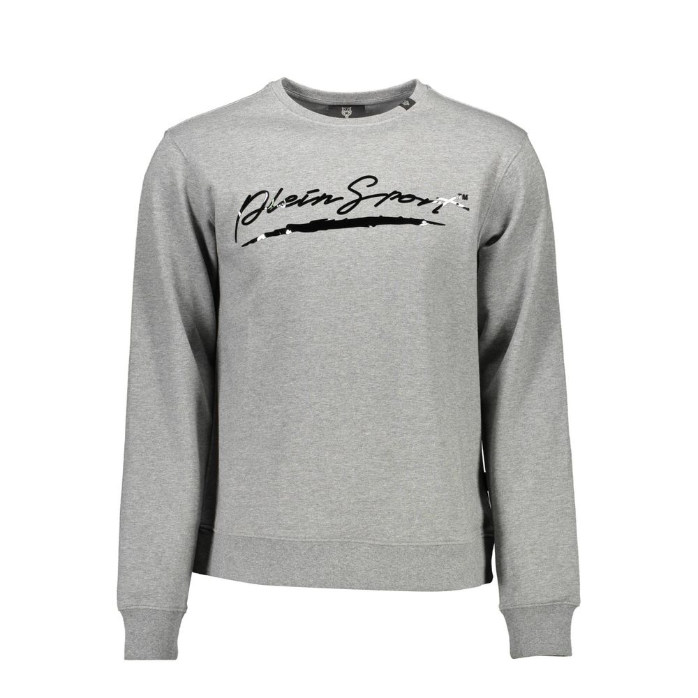 Plein Sport Grigio Cotton Men Sweatshirt | Regal Royce