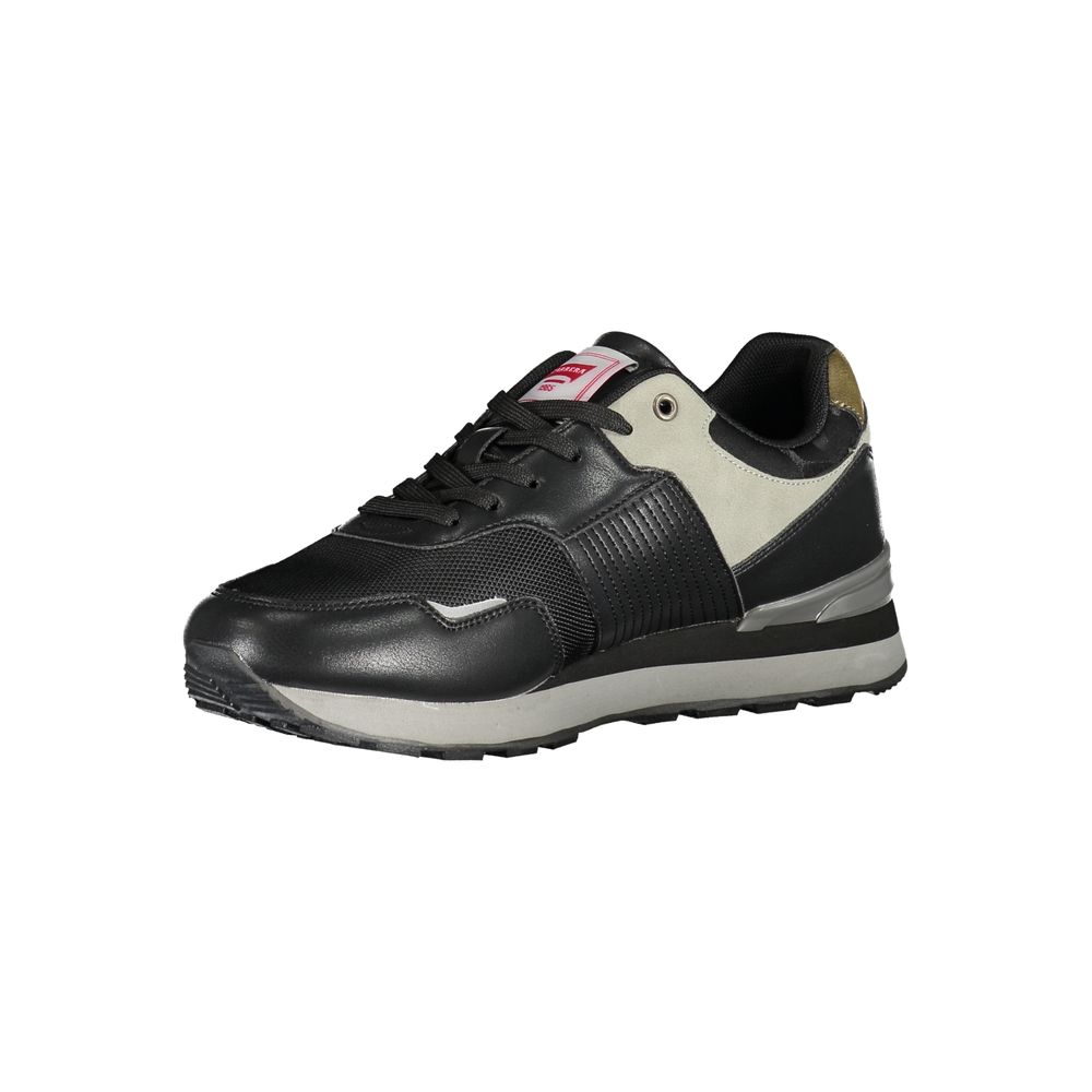 Carrera Black Polyurethane Men Sneaker | Regal Royce