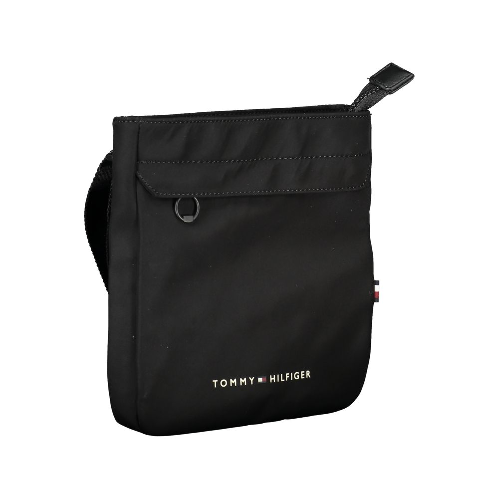 Tommy Hilfiger Black Polyester Men's Shoulder Bag | Regal Royce
