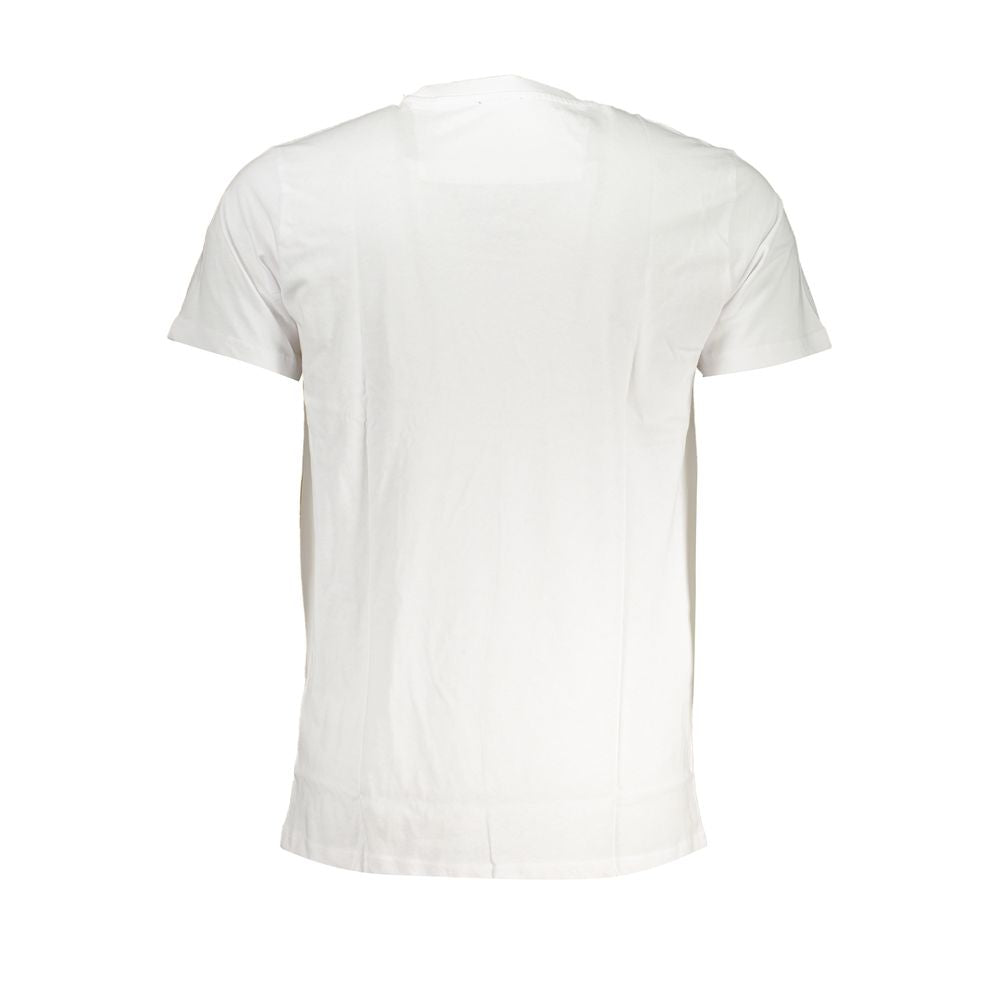 Cavalli Class Bianco Cotton Men T-Shirt | Regal Royce