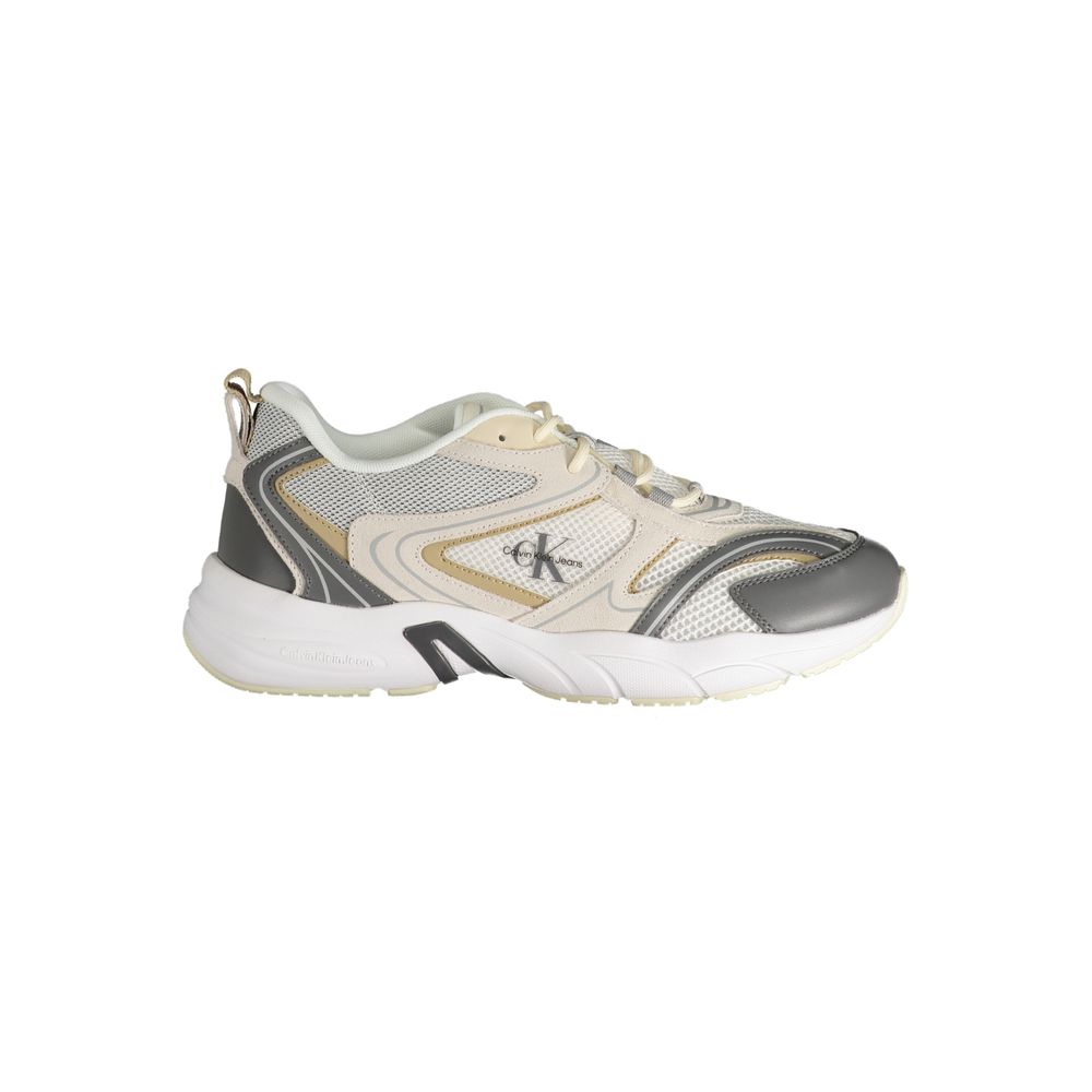 Calvin Klein Beige Polyurethane Men Sneaker | Regal Royce