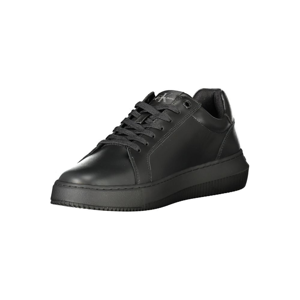 Calvin Klein Black Leather Men Sneaker | Regal Royce