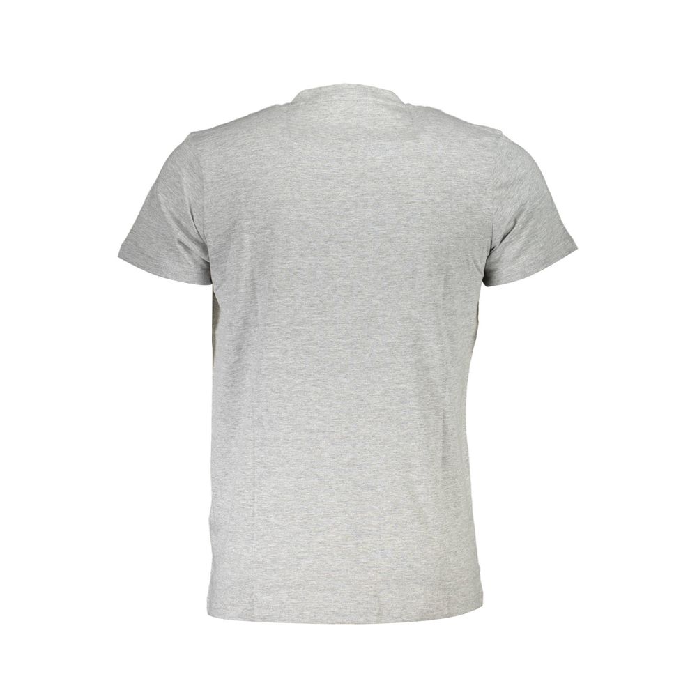 Cavalli Class Grigio Cotton Men T-Shirt | Regal Royce