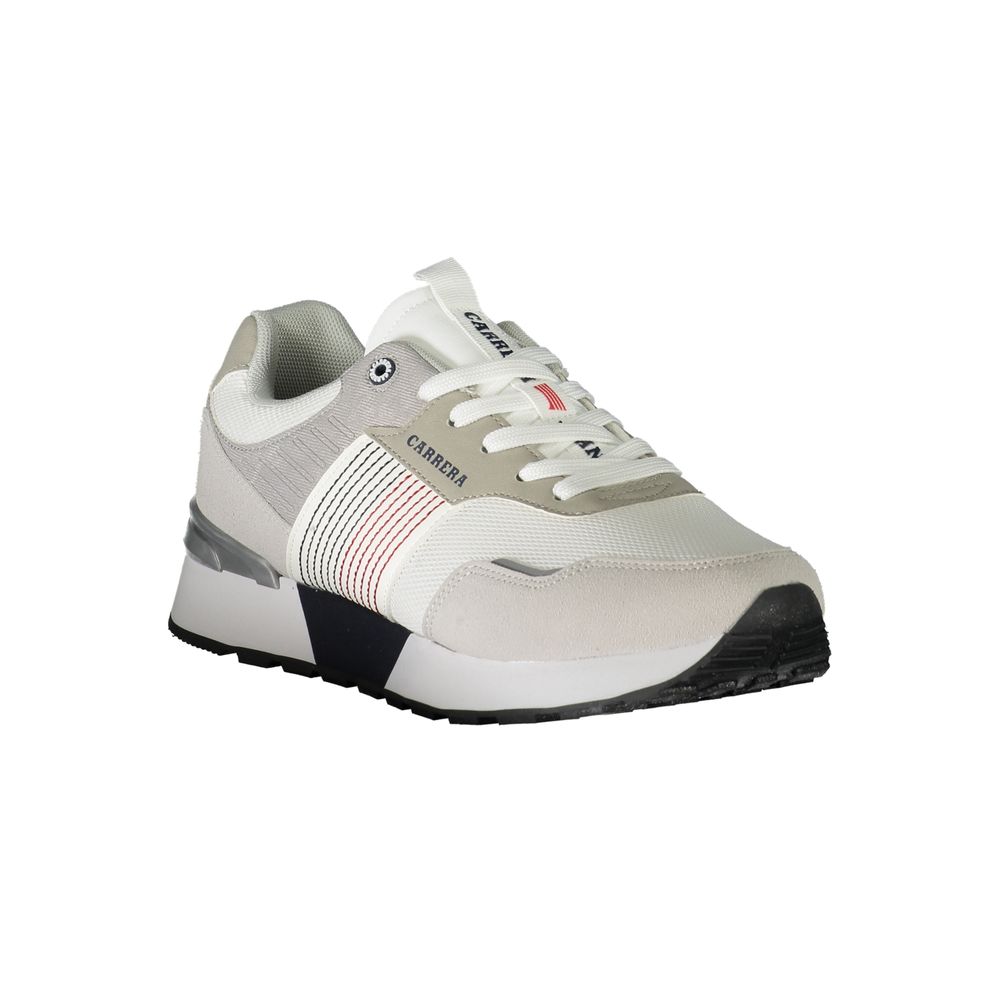 Carrera White Polyester Sneaker | Regal Royce