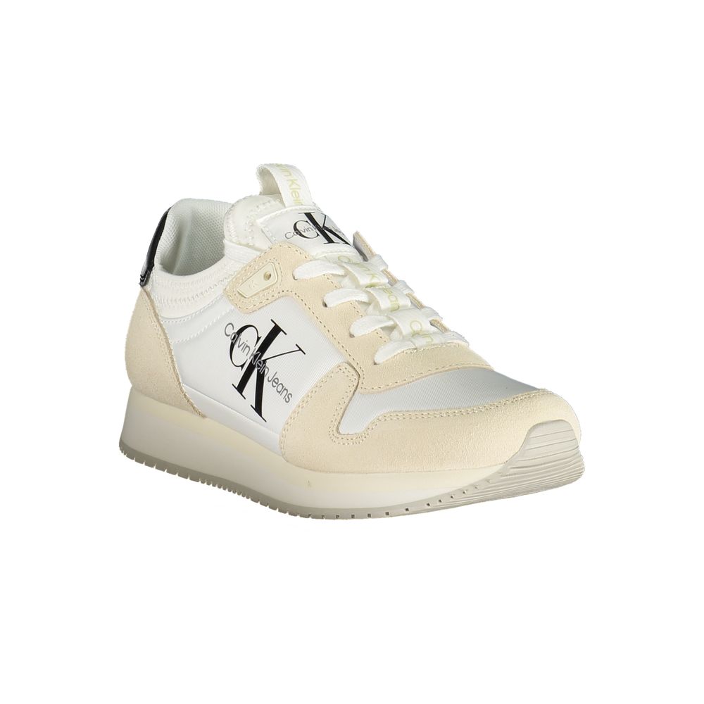 Calvin Klein Bianco Polyurethane Women Sneaker | Regal Royce