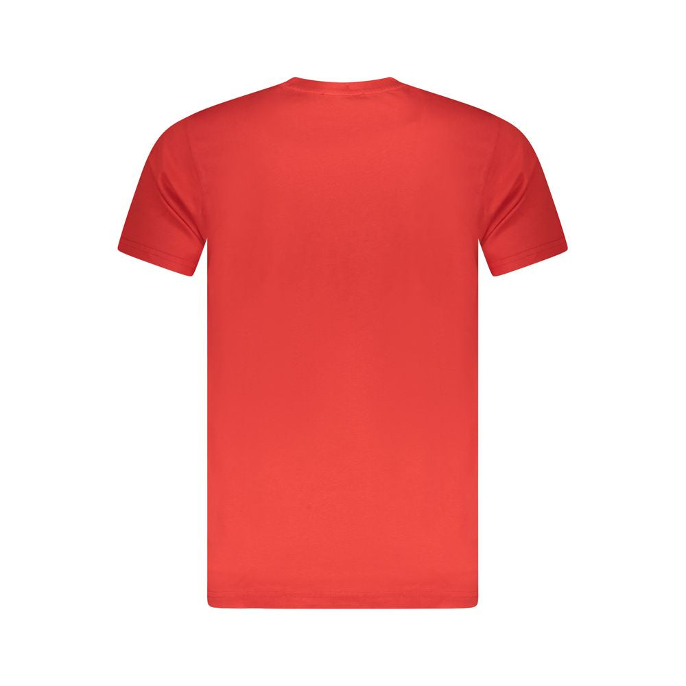 Cavalli Class Red Cotton Men T-Shirt | Regal Royce