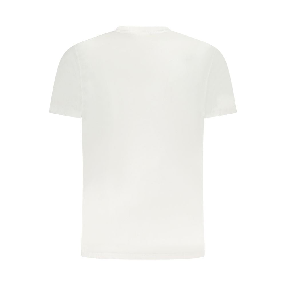 Cavalli Class White Cotton Men T-Shirt | Regal Royce