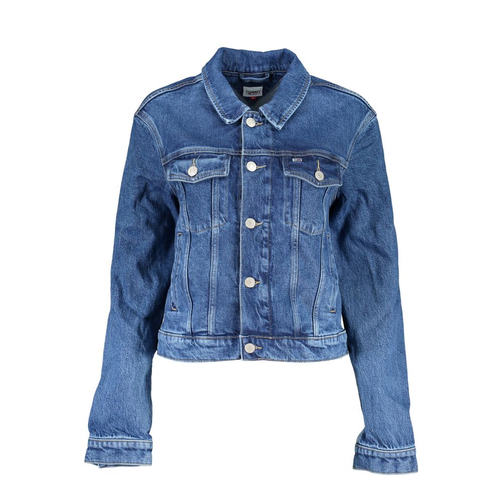 Tommy Hilfiger Blue Cotton Women Jacket | Regal Royce