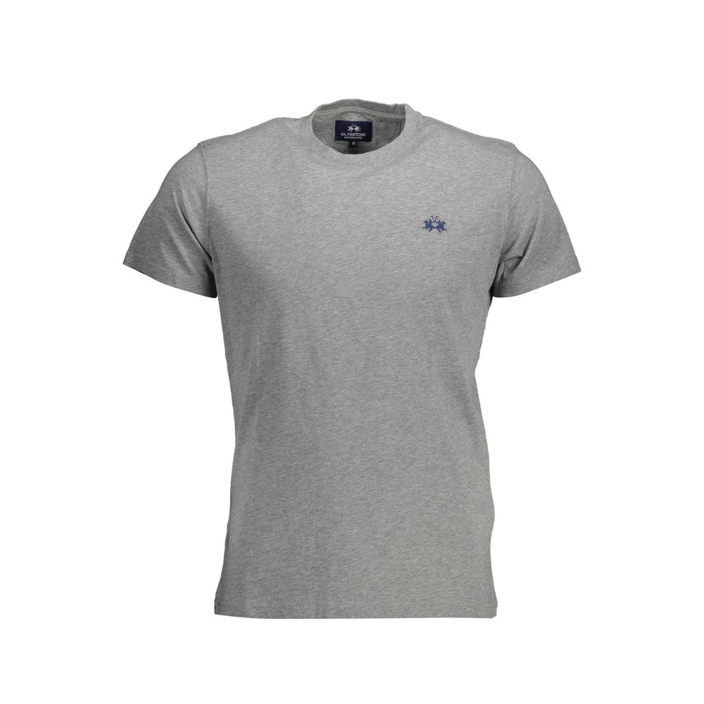 La Martina Grigio Cotton Men T-Shirt | Regal Royce