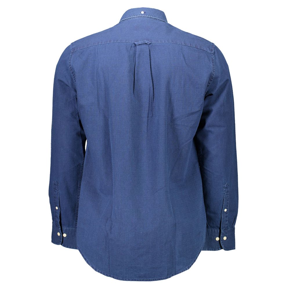 Gant Blue Cotton Men Shirt | Regal Royce