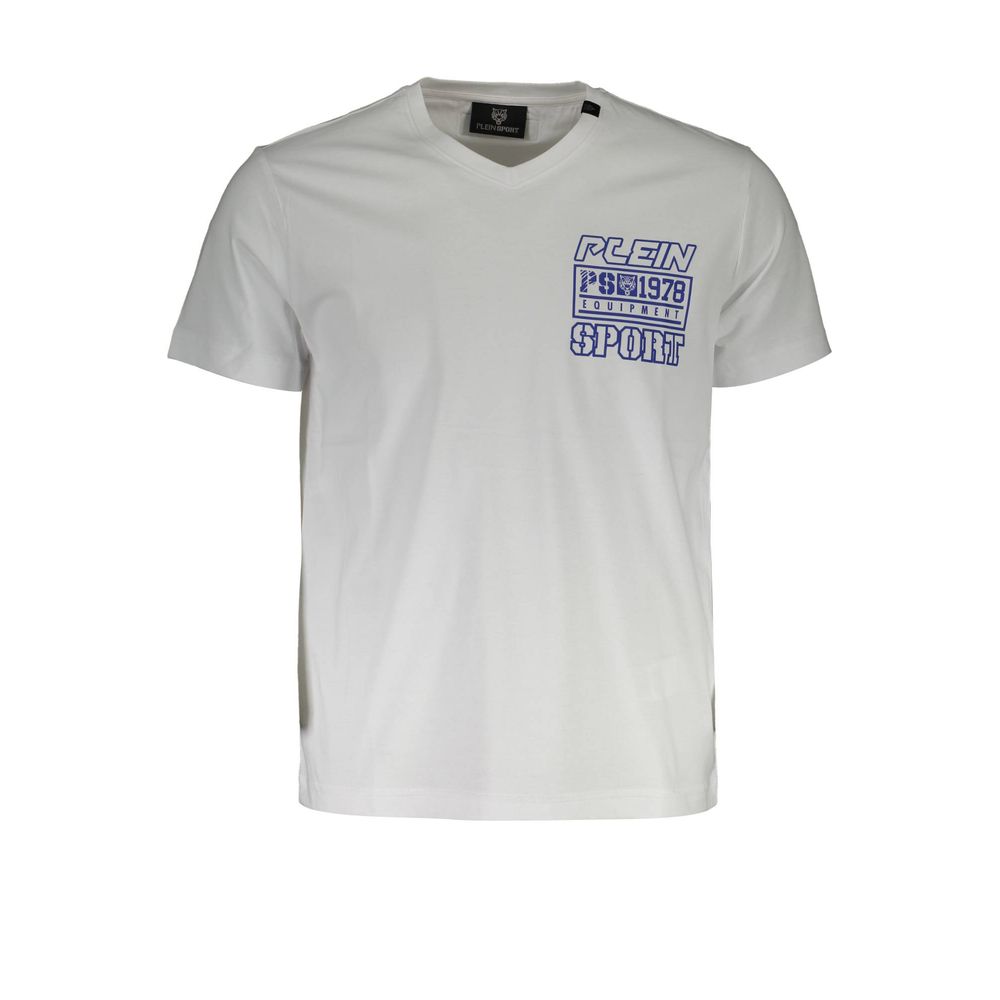 Plein Sport White Cotton Men's T-Shirt | Regal Royce